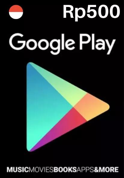 Indonesia Google Play 500 INR Gift Card cover image