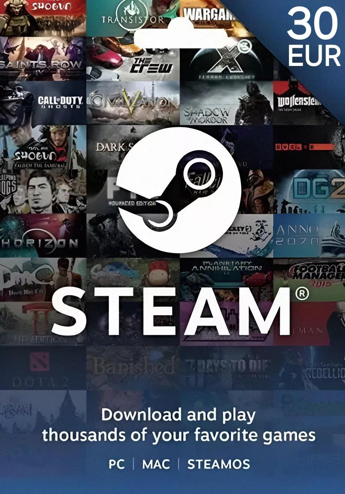 EU Steam 30 Euro Gift Card cover image