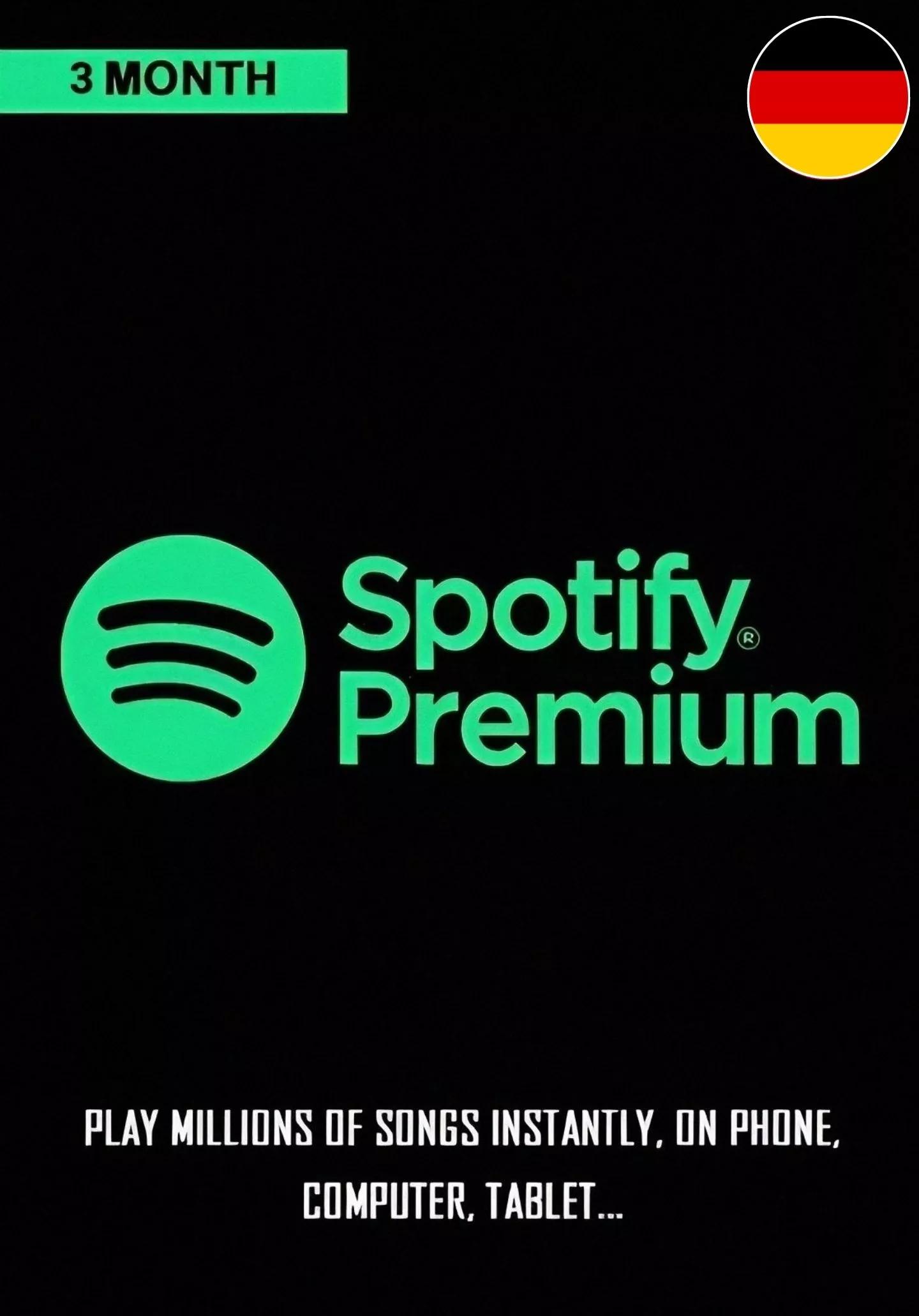 Spotify Germany 3 Month Gift Card cover image