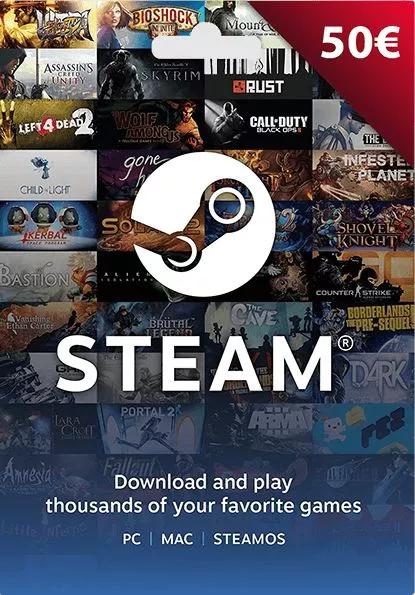 EU Steam 50 Euro Gift Card