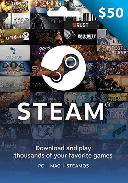 USA Steam 50 Dollar Gift Card