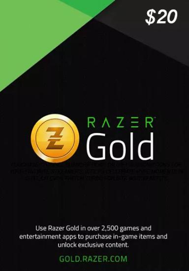 USA Razer Gold 20 USD Gift Card  cover image