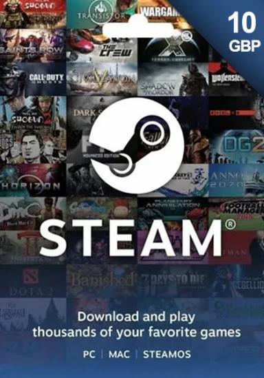 UK Steam 10 Pound Gift Card cover image