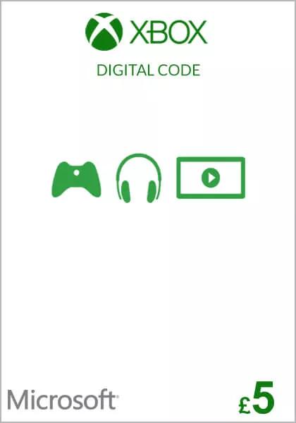 UK Xbox 5 Pound Gift Card 